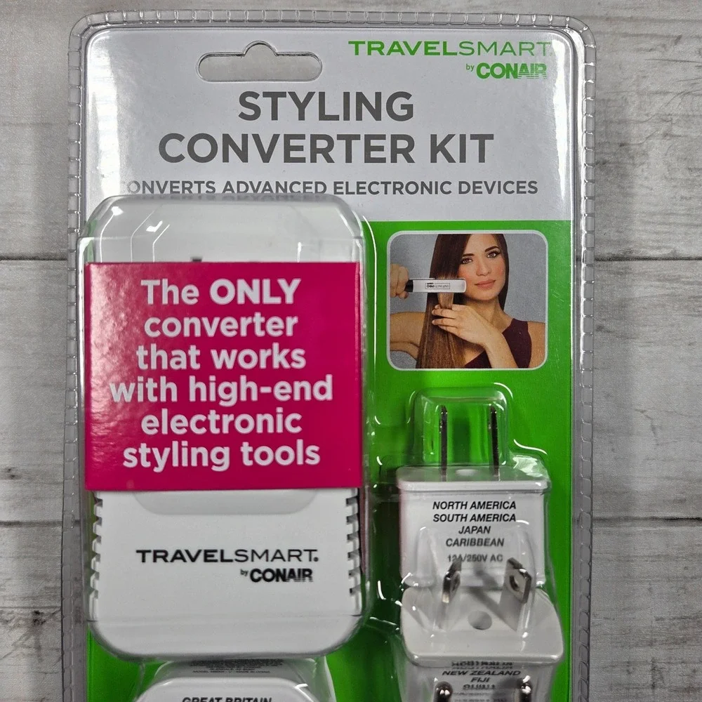 TravelSmart by Conair Styling Converter Kit Hair Tool Voltage Converter Adapters